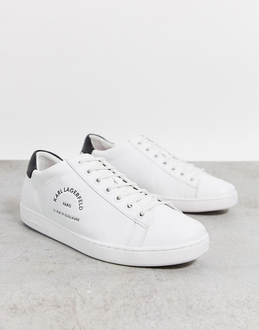 Karl Lagerfeld - Kupsole - Witte sneakers met zwarte rand