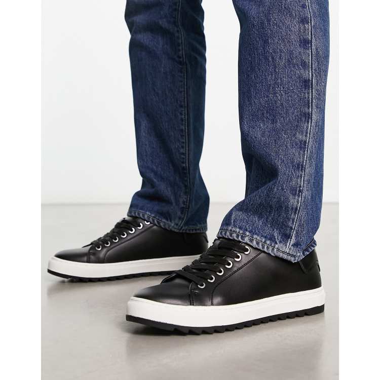 Men's Low-top Black and White Sneakers | Differio