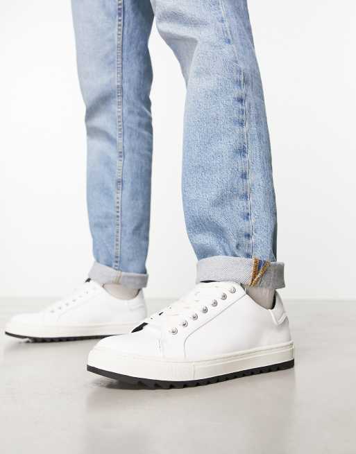 Reload Bicolor mid-cut sneakers in leather