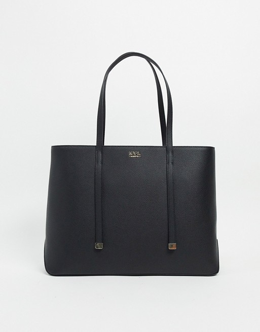 Karl Lagerfeld logo shopper bag in black