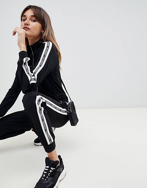 Karl Lagerfeld logo zip through jumpsuit | ASOS