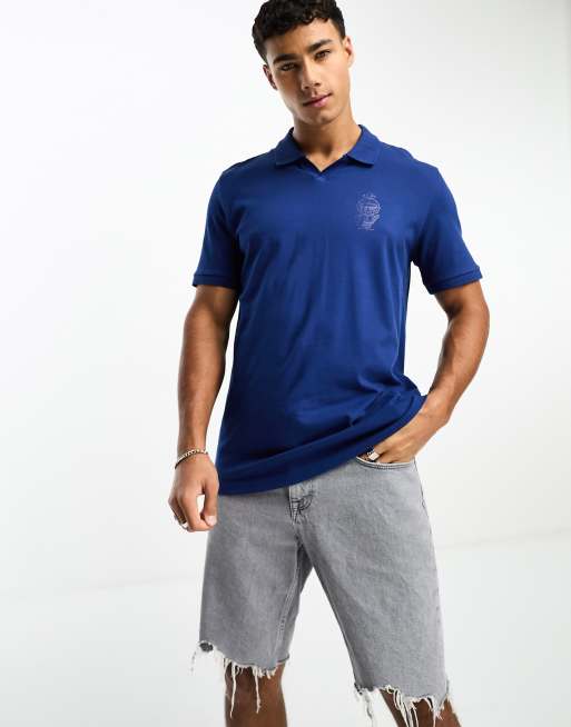 Karl Lagerfeld polo in blue | ASOS