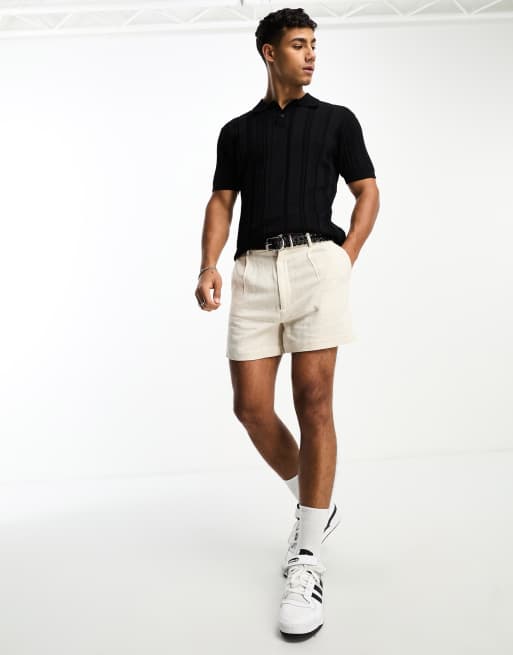 Karl Lagerfeld rib polo in black ASOS