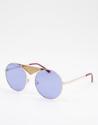 Karl Lagerfeld round sunglasses in golden