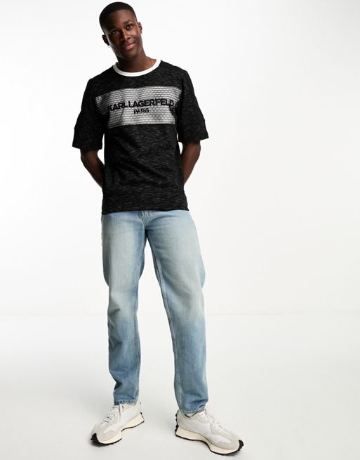 New KARL LAGERFELD Men's Short Sleeve T-Shirt Paris Sz L or S, XL