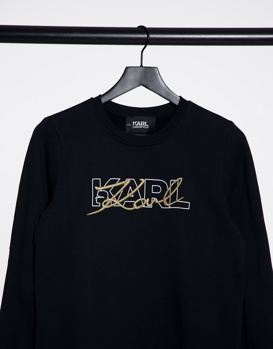 Karl Lagerfeld - Sweatshirt met logo in zwart