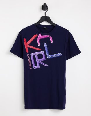 Karl Lagerfeld t-shirt in navy - ASOS Price Checker