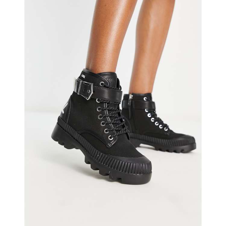 Karl lagerfeld hot sale combat boots