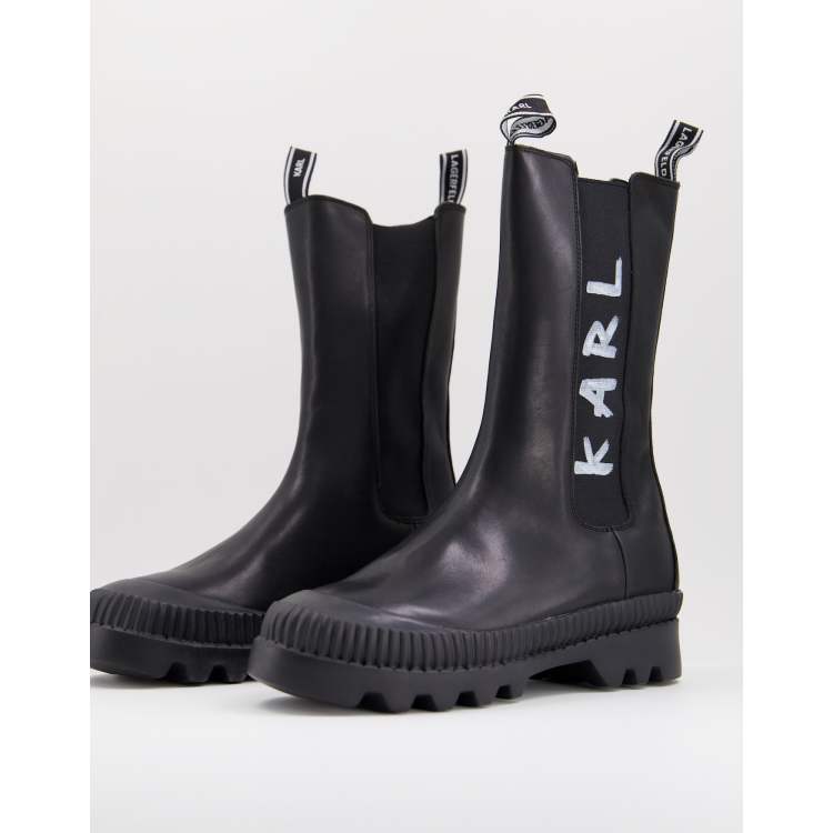 Karl lagerfeld paris saxe 2024 beaded leather chelsea boots