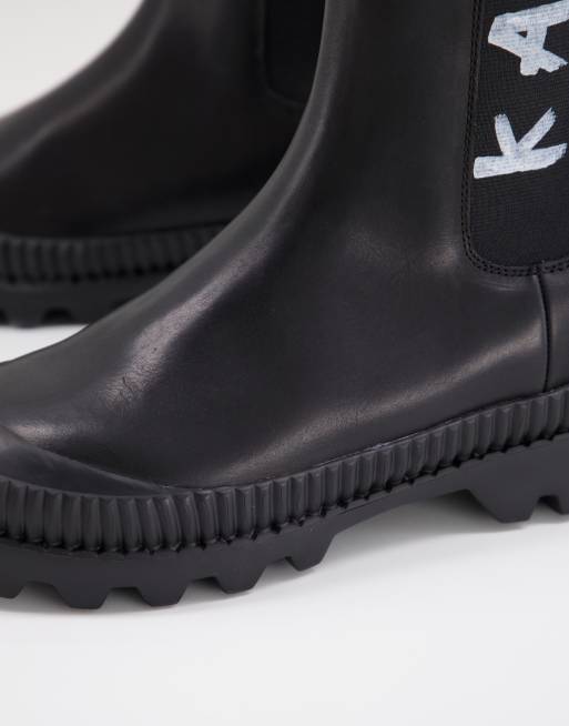 Karl lagerfeld paris saxe 2024 beaded leather chelsea boots