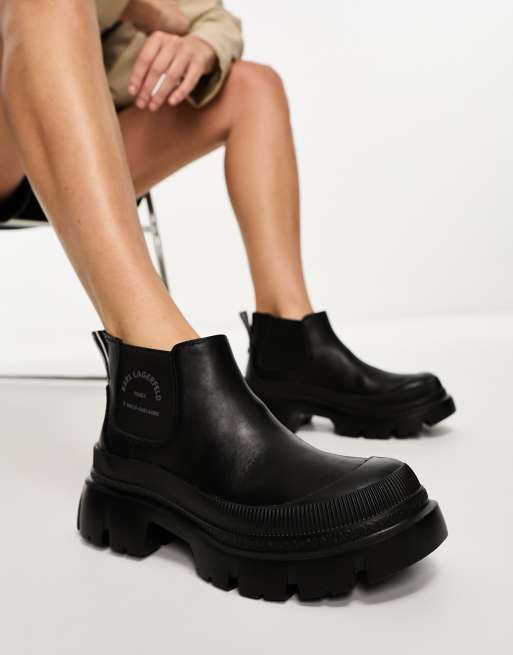 Karl lagerfeld black store booties