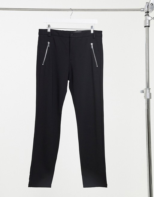 Karl Lagerfeld zipper pocket trousers