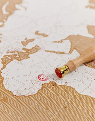 фото Карта мира с печаткой luckies-мульти