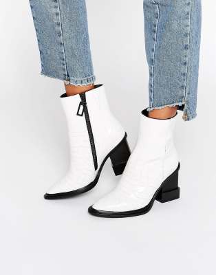 white ankle boots asos