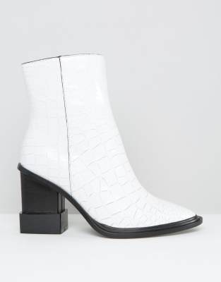 white ankle boots asos