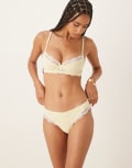 [Kat The Label] Kat The Label Arabella lace lingerie thong in limoncello-Yellow M Limoncello