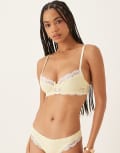 [Kat The Label] Kat The Label Arabella underwired bra in limoncello-Yellow S Limoncello