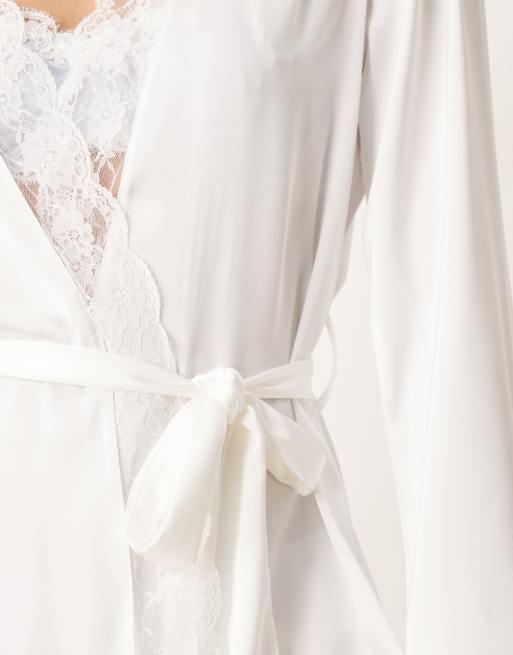 Kat The Label Sidney robe in ivory | ASOS