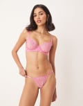 [Kat The Label] Kat The Label Sofia lingerie thong in pink M PINK