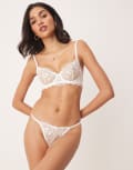 [Kat The Label] Kat The Label Sofia lingerie thong in white M WHITE