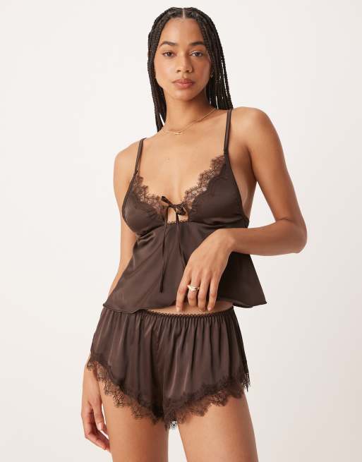 Kat The Label Sorrento shorts in espresso