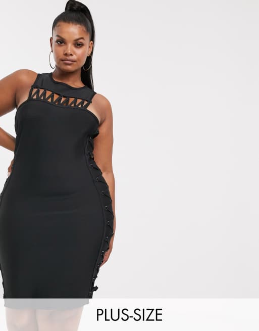 Plus size hot sale bandage dress