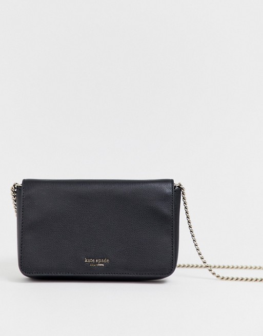 Kate Spade black leather crossbody bag with chain handle | ASOS