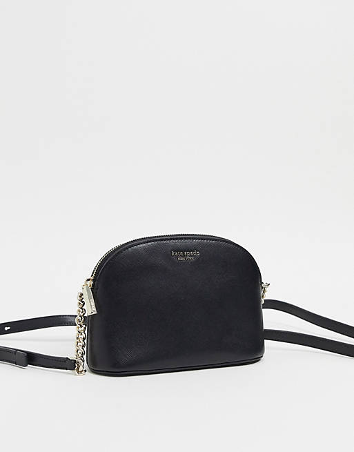 Kate Spade black leather dome cross body bag with chain handle strap | ASOS