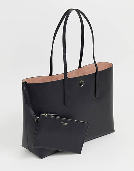 Kate Spade black leather tote bag with removable purse | ASOS