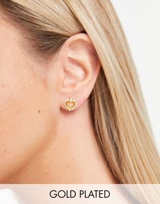 Boucles d'oreilles Kate Spade - Boucles d'oreilles cœur en plaqué or
