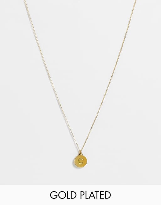 Kate Spade C initial mini pendant in gold plating