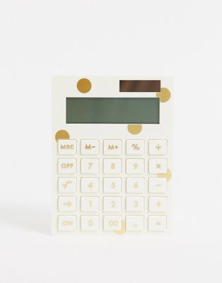 Kate Spade calculator in gold dot