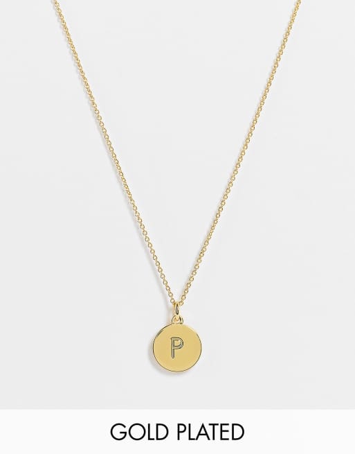 Kate Spade - Collana oro con ciondolo piccolo con iniziale 