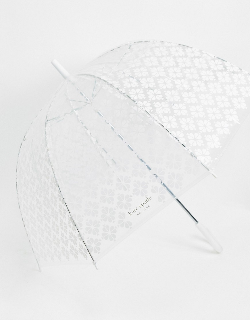 Kate Spade - Doorzichtige paraplu met bloemenprint-Doorschijnend