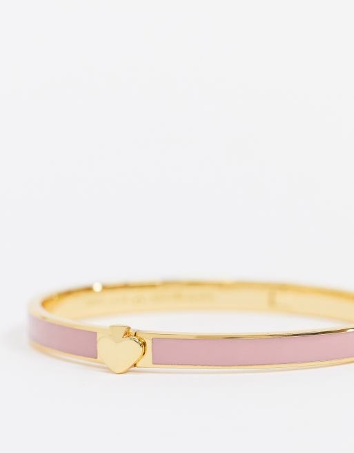 Kate Spade enamel spade bangle in pink