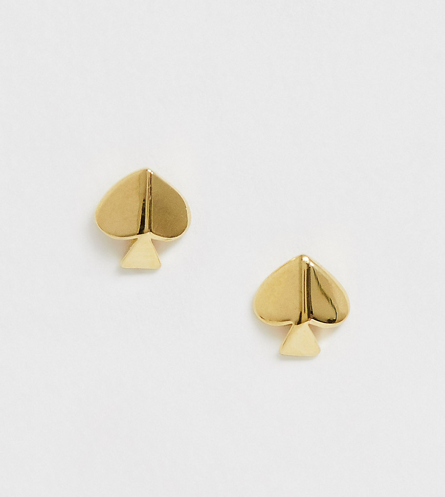 Kate Spade – Guldfärgade örhängen med nitar med spaderdesign