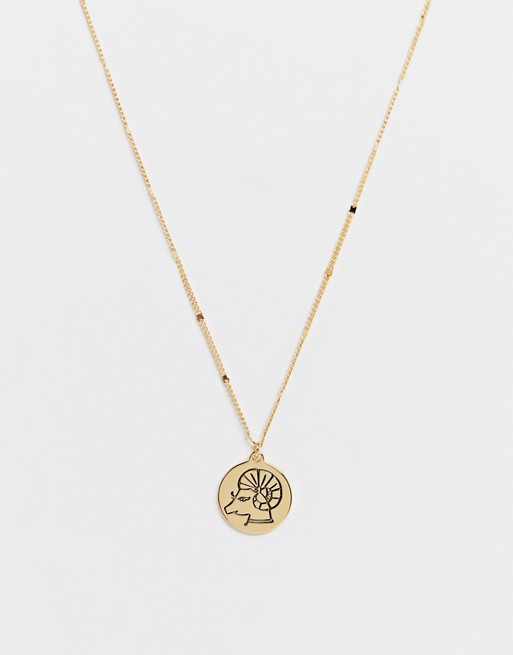 Kate Spade in the stars aries pendant necklace with birthstone in gold