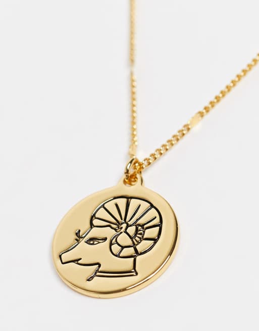 Kate Spade in the stars aries pendant necklace with birthstone in gold |  ASOS