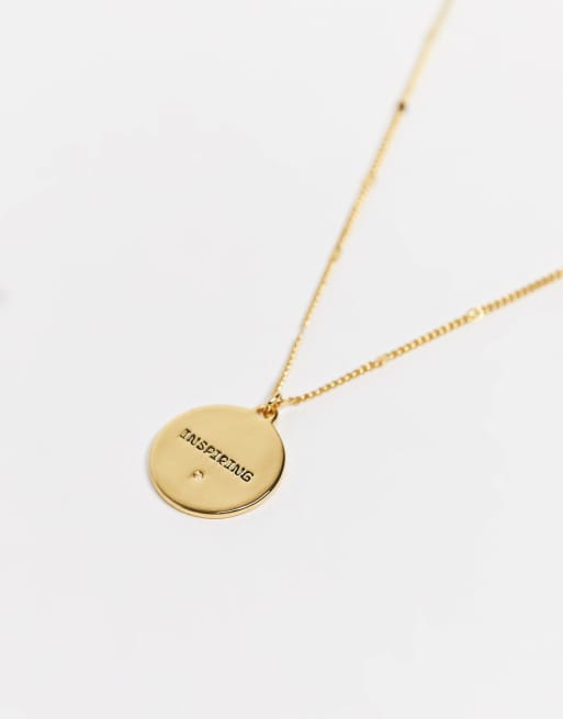 Kate Spade in the stars aries pendant necklace with birthstone in gold |  ASOS