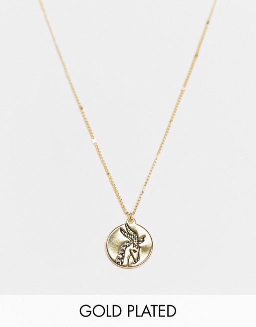 Kate Spade in the stars capricorn pendant necklace with birthstone in gold