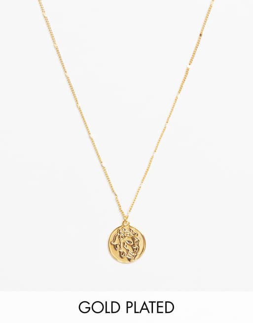 Kate Spade in the stars leo pendant necklace with birthstone in gold plate  | ASOS