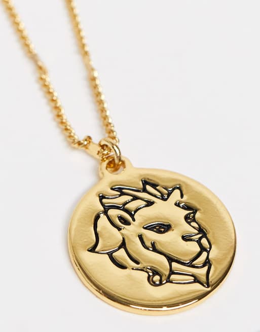 Kate Spade in the stars leo pendant necklace with birthstone in gold plate  | ASOS