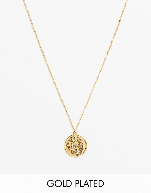 Kate Spade in the stars leo pendant necklace with birthstone in gold plate