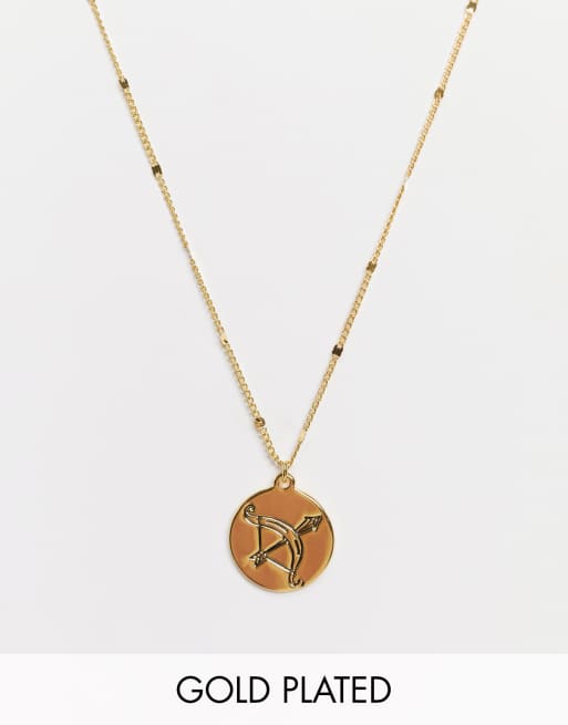 Kate Spade in the stars sagittarius pendant necklace with birthstone in  gold | ASOS