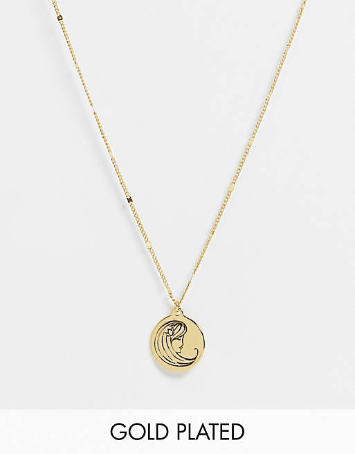 Kate Spade in the stars virgo pendant necklace with birthstone in gold
