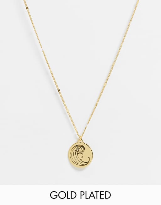 Kate Spade in the stars virgo pendant necklace with birthstone in gold