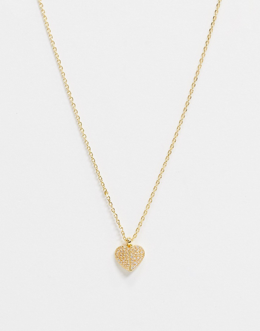 Kate Spade - Ketting met metalen hanger in de vorm van een hart-Goud