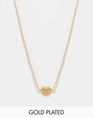 Kate Spade loves me knot mini pendant in gold and pave
