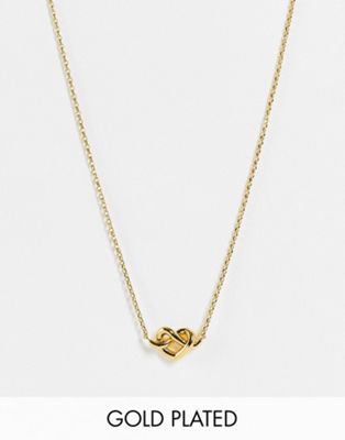 Kate Spade Loves Me Knot mini pendant in gold plate
