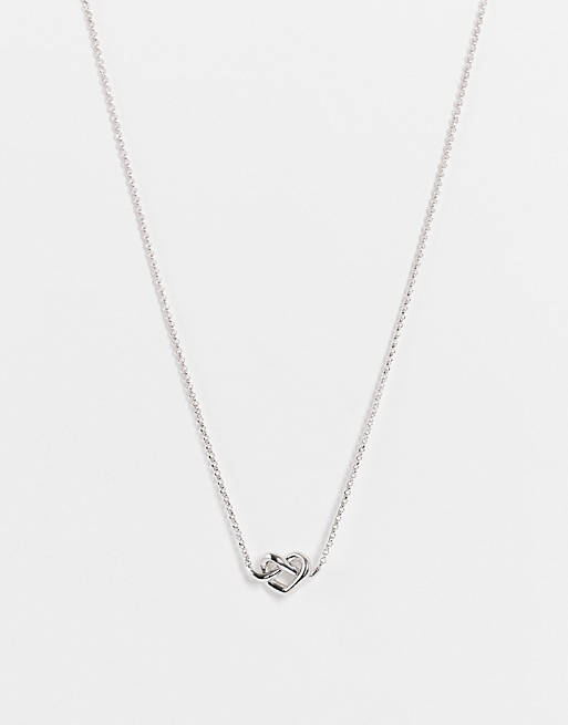 Kate Spade Loves Me Knot mini pendant in silver